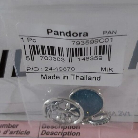 PANDORA Sterling Silver Glow-in-the-dark Infinity Tree Double Dangle 793599C01 - Picture 3 of 15